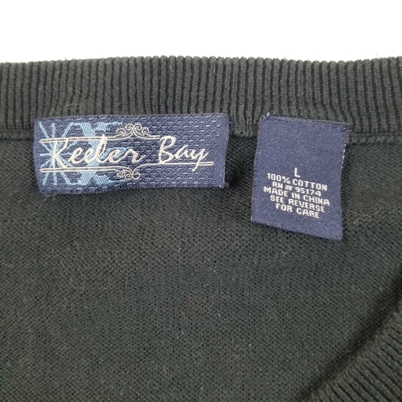 VTG 90's 00's Black Ugly Sweater Knit Style Vest - Picture 4 of 6